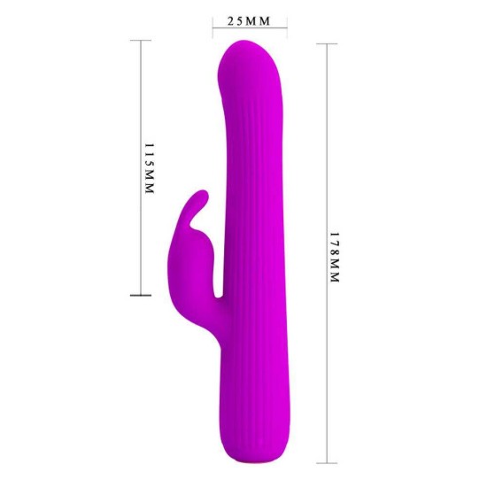 Julian Wavy Motion Rabbit Vibrator Purple Sex Toys