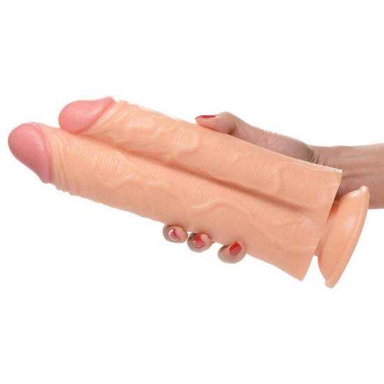 Double Stuffer Double Dildo Beige 25cm Sex Toys