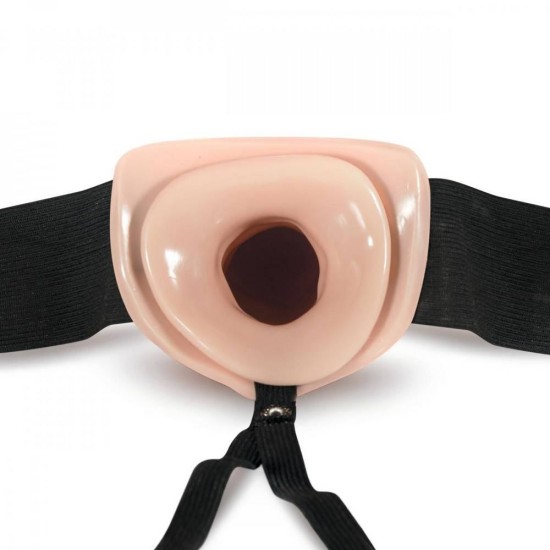 Κούφιο Ομοίωμα Πέους Με Ζώνη - Dr. Skin 6 Inch Hollow Strap On Beige Sex Toys 
