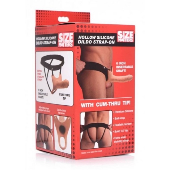 Hollow Silicone Dildo Strap On 25cm Sex Toys