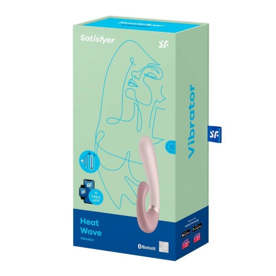 Θερμαινόμενος Rabbit Δονητής & Σημείου G - Satisfyer Heat Wave Mauve Sex Toys 