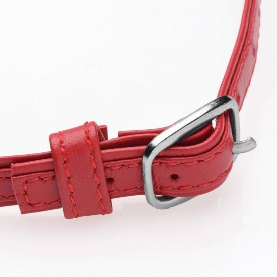 Δερμάτινο Κολάρο Με Καρδιά Λουκέτο - Heart Lock Collar With Keys Red Fetish Toys 