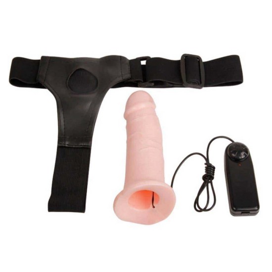 Κούφιο Δονούμενο Πέος Με Δόνηση - Hollow Strap On With Vibration Sex Toys 