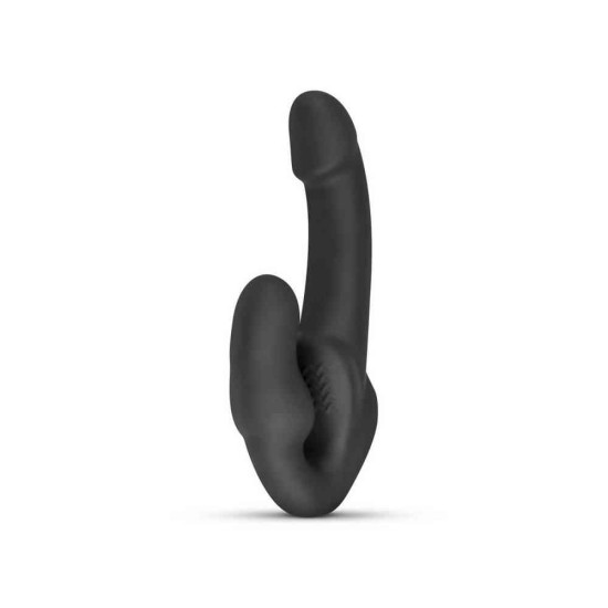 Διπλό Ομοίωμα Σιλικόνης Χωρίς Ζώνη - Morgan Strapless Strap On Dildo Black Sex Toys 
