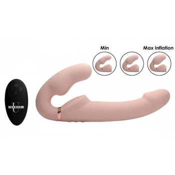 Urge Fit Inflatable & Vibrating Strapless Strap On Vibrator