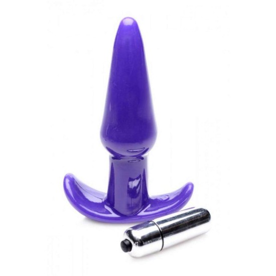 Μικρή Σφήνα Με Δόνηση – Smooth Vibrating Anal Plug Purple Sex Toys 