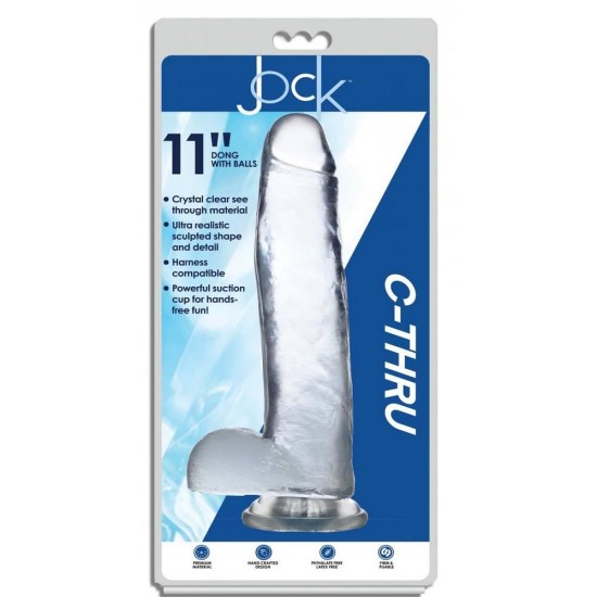 Πολύ Μεγάλο Ομοίωμα Πέους - Jock C Thru Transparent Dildo 29cm Sex Toys 
