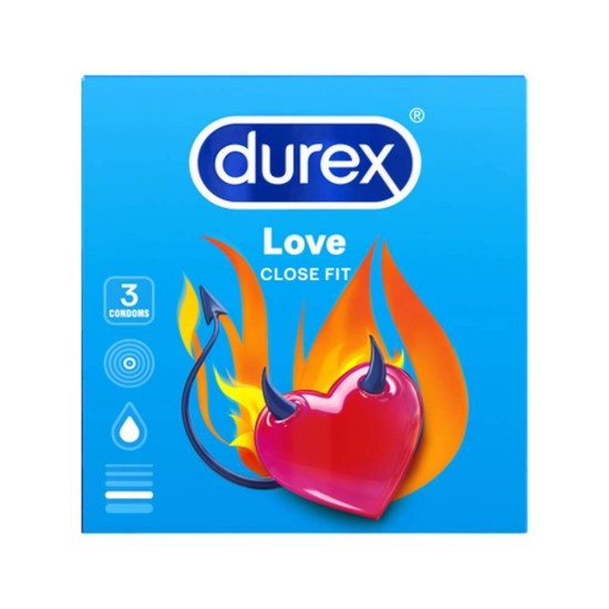 Durex Close Fit Condoms 3pcs Sex & Beauty 