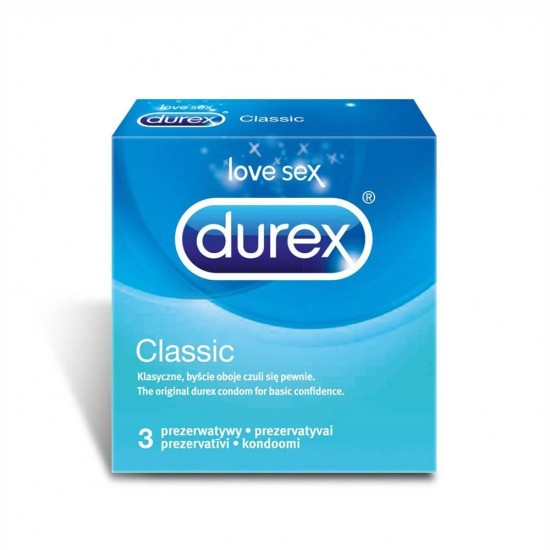 Durex Classic Condoms 3pcs Sex & Beauty 