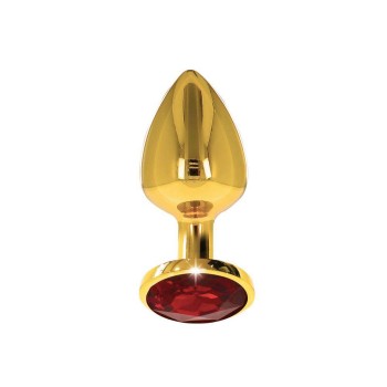 Χρυσή Μεταλλική Σφήνα Με Κόσμημα - Butt Plug With Diamond Jewel S