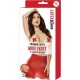 Εφαρμοστή Μίνι Φούστα Με Αυτοκόλλητα Θηλών - Latex Mini Skirt With Pasties Red Ερωτικά Εσώρουχα 
