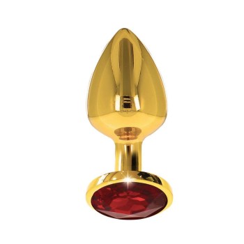 Χρυσή Μεταλλική Σφήνα Με Κόσμημα - Butt Plug With Diamond Jewel L