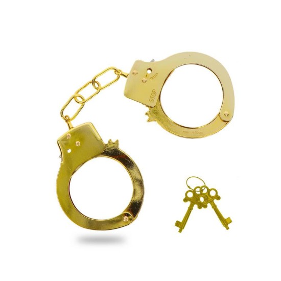 Χρυσές Μεταλλικές Χειροπέδες - Toyjoy Metal Handcuffs Gold Fetish Toys 
