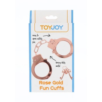 Μεταλλικές Χειροπέδες Ροζ - Toyjoy Metal Handcuffs Gold Rose