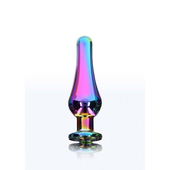 Πολύχρωμη Μεταλλική Σφήνα Με Κόσμημα - Twilight Bum Bijou Small 9cm Sex Toys 