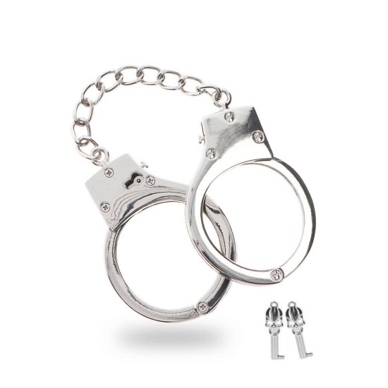 Ασημένιες Μεταλλικές Χειροπέδες - Taboom Silver Plated BDSM Handcuffs Fetish Toys 