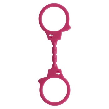 Ροζ Χειροπέδες Σιλικόνης - Toyjoy Stretchy Fun Cuffs Pink