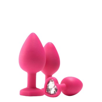 Πρωκτικές Σφήνες Με Κόσμημα - Flirts Anal Training Kit Gem Stone Pink