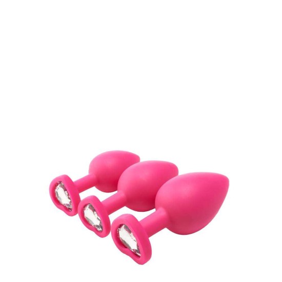 Πρωκτικές Σφήνες Με Κόσμημα - Flirts Anal Training Kit Gem Stone Pink Sex Toys 