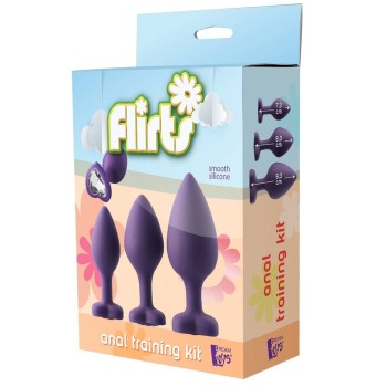 Flirts Anal Training Kit Gem Stone Purple