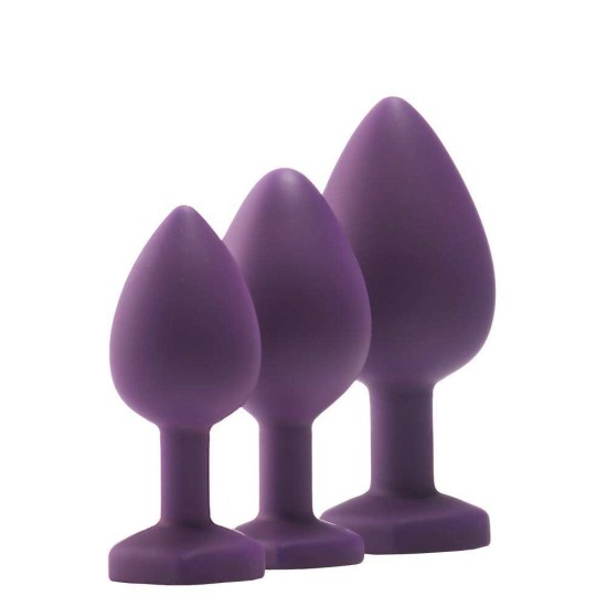 Πρωκτικές Σφήνες Με Κόσμημα - Flirts Anal Training Kit Gem Stone Purple Sex Toys 
