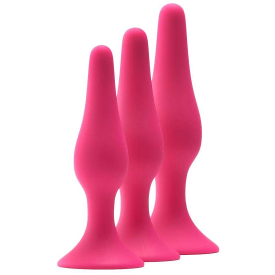 Πρωκτικές Σφήνες Με Κόσμημα - Flirts Curved Anal Training Kit Pink Sex Toys 