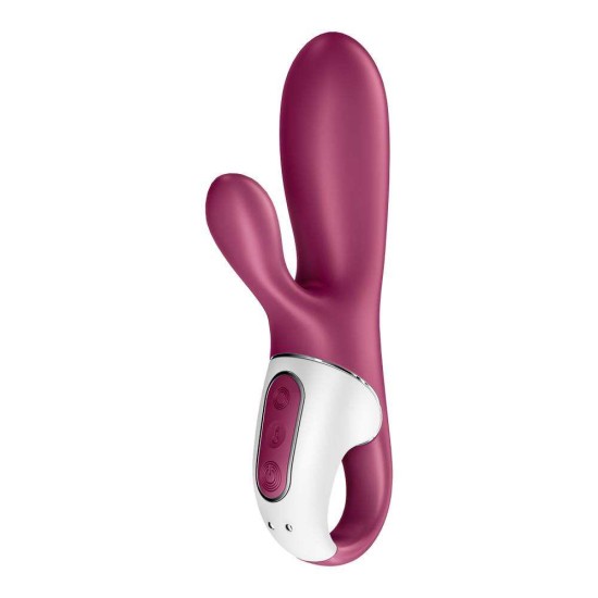 Θερμαινόμενος Διπλός Δονητής Με Εφαρμογή - Hot Bunny Smart Rabbit Vibrator Red Sex Toys 