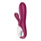 Θερμαινόμενος Διπλός Δονητής Με Εφαρμογή - Hot Bunny Smart Rabbit Vibrator Red Sex Toys 
