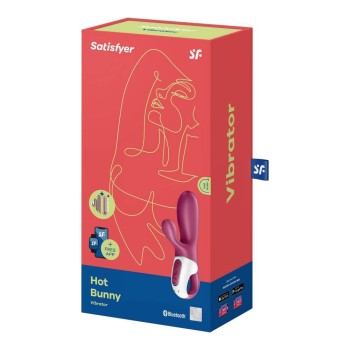Θερμαινόμενος Διπλός Δονητής Με Εφαρμογή - Hot Bunny Smart Rabbit Vibrator Red
