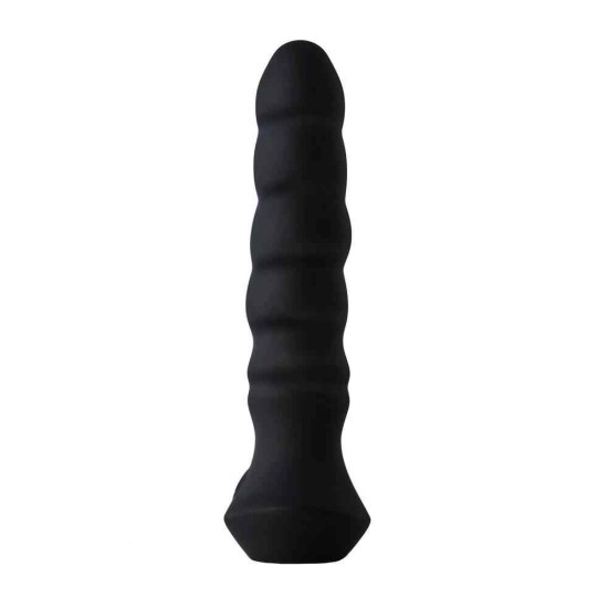 Πρωκτικός Δονητής Σιλικόνης - Dark Desires Regina Anal Vibrator Black Sex Toys 