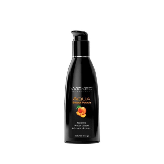 Βρώσιμο Λιπαντικό Νερού Ροδάκινο - Wicked Aqua Sweet Peach Flavored 60ml Sex & Ομορφιά 