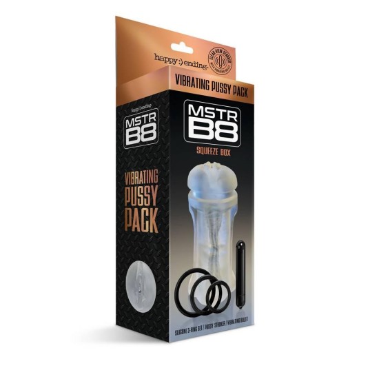 Δονούμενο Ομοίωμα Αιδοίου Για Αυνανισμό - Mstr B8 Vibrating Pussy Pack Squeeze Box Sex Toys 