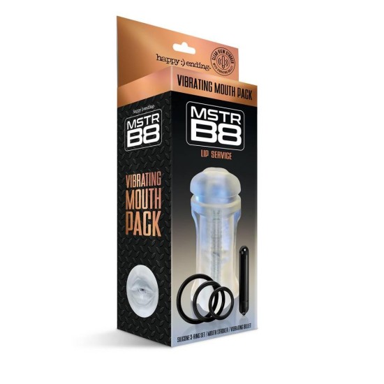 Δονούμενο Ομοίωμα Στόματος Για Αυνανισμό - Mstr B8 Vibrating Mouth Pack Lip Service Sex Toys 