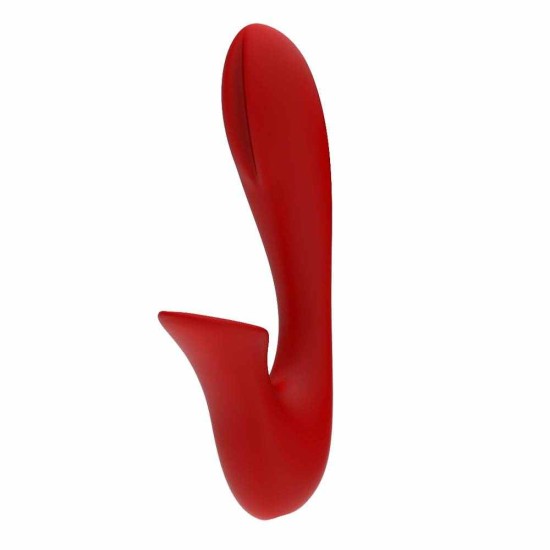 Iris Rabbit Vibrator With Moving Tongue Red Sex Toys