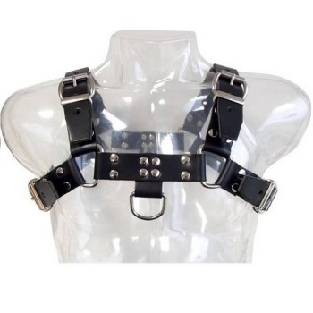 Leather Body Chain Harness No.3 Black