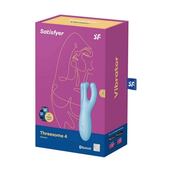 Threesome 4 Smart Clitoris Vibrator Blue Sex Toys