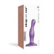 Απαλό Ομοίωμα Σιλικόνης - Dildo Plug Curvy Metallic Purple Small Sex Toys 