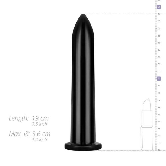 Μαλακό Και Εύκαμπτο Ομοίωμα - Pointy & Soft Dildo Black 20cm Sex Toys 