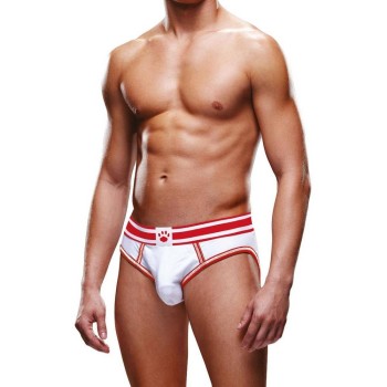 Prowler Open Briefs White/Red
