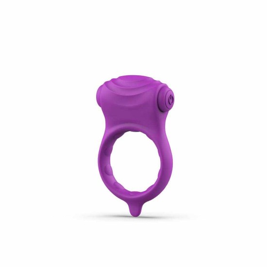 Δαχτυλίδι Σιλικόνης Με Δόνηση - Bcharmed Basic Wave Vibrating Cock Ring Orchid Sex Toys 