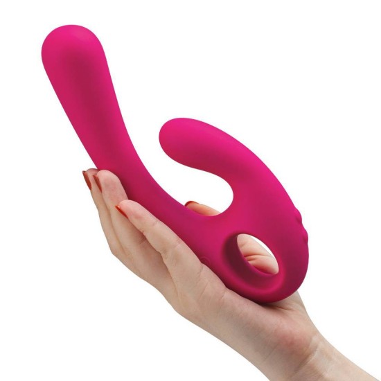 Ευλύγιστος Rabbit Δονητής - Flex Bi Bendable Dual Stimulation Vibrator Hot Pink Sex Toys 