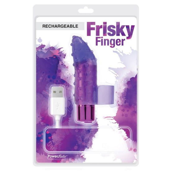 Frisky Finger Rechargeable Vibrator Purple Sex Toys