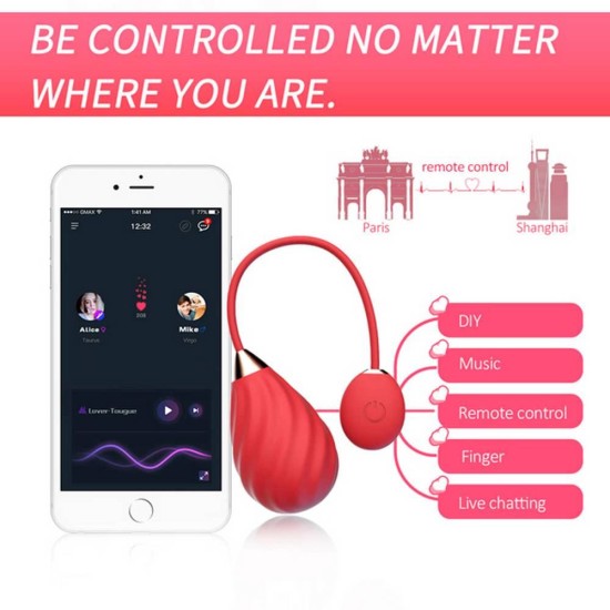 Magic Sundae App Controlled Love Egg Red Sex Toys