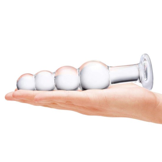 Γυάλινες Πρωκτικές Μπάλες - Glass Beaded Butt Plug 18cm Sex Toys 