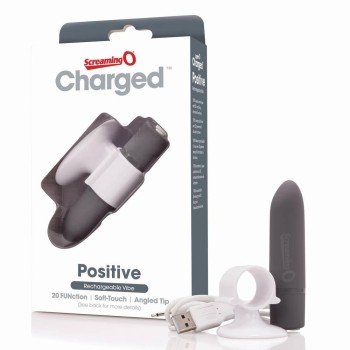 Κλειτοριδικός Δονητής Με Λαβή Δαχτύλων - Charged Positive Vibe Grey