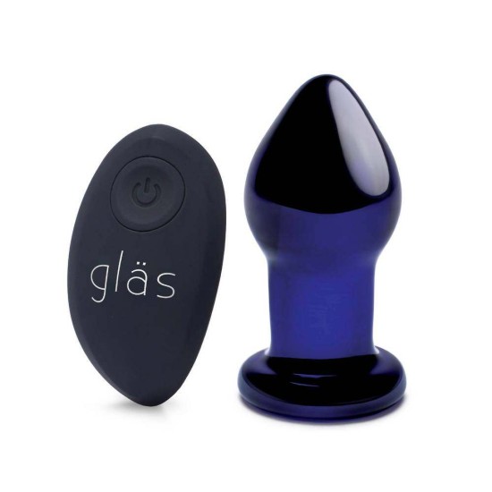 Γυάλινη Ασύρματη Σφήνα - Remote Rechargeable Glass Butt Plug Sex Toys 