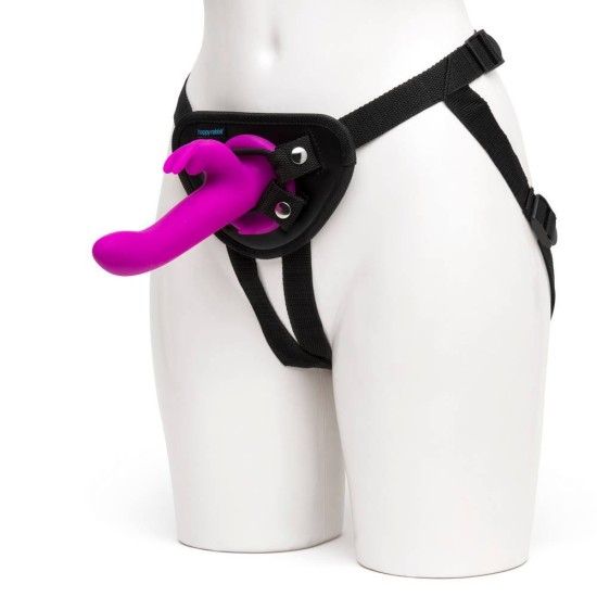 Happy Rabbit Vibrating Strap On Harness Set Purple Sex Toys
