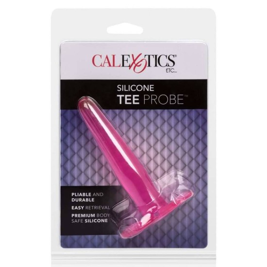 Silicone Tee Probe Butt Plug Pink Sex Toys