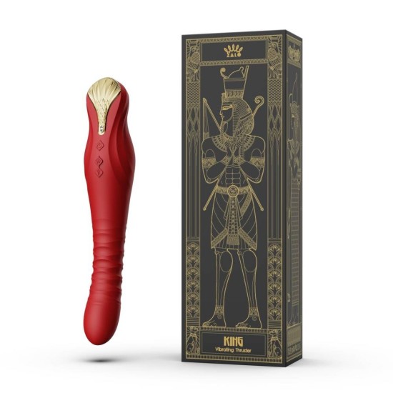 Πολυτελής Δονητής Με Κίνηση - King Vibrating Thruster Wine Red Sex Toys 