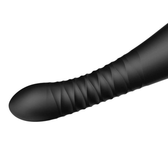 Πολυτελής Δονητής Με Κίνηση - King Vibrating Thruster Obsidian Black Sex Toys 